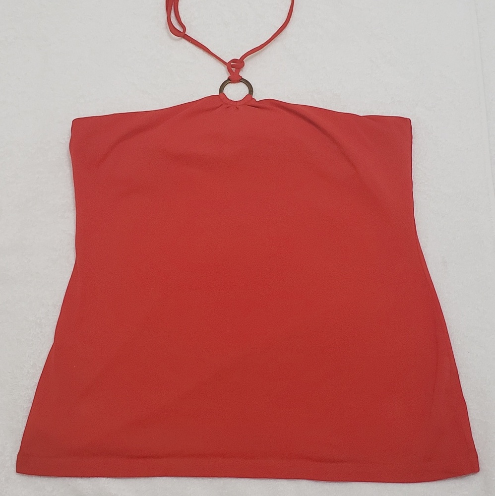 Banana Republic Womens Orange Halter Style Shirt